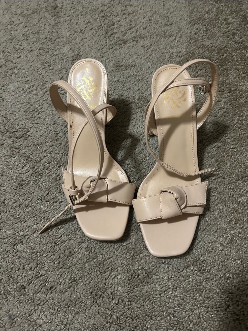 Sam & Libby Nude Knot Front Strappy Heels